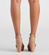 Bold Ambition Nubuck Strap Wedges Newgew